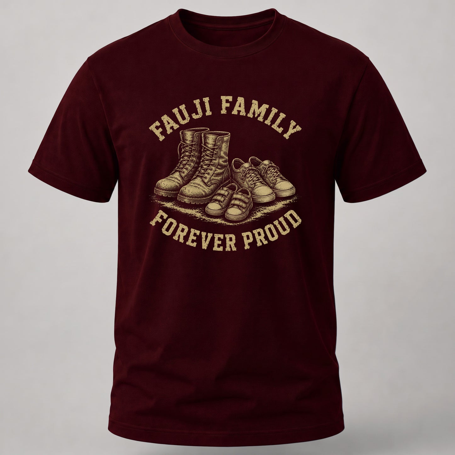 Fauji Family _ Forever Proud Maroon