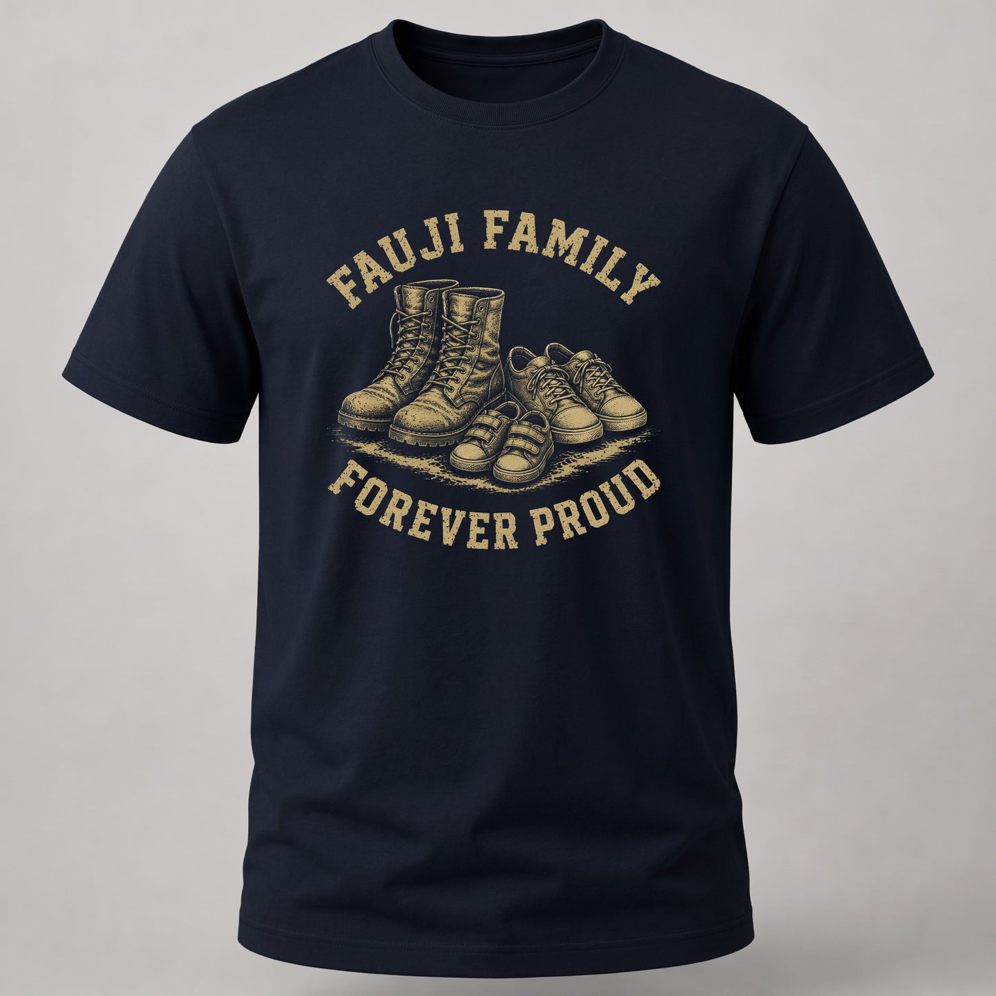 Fauji Family _ Forever Proud Navy Blue