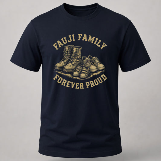 Fauji Family _ Forever Proud Navy Blue