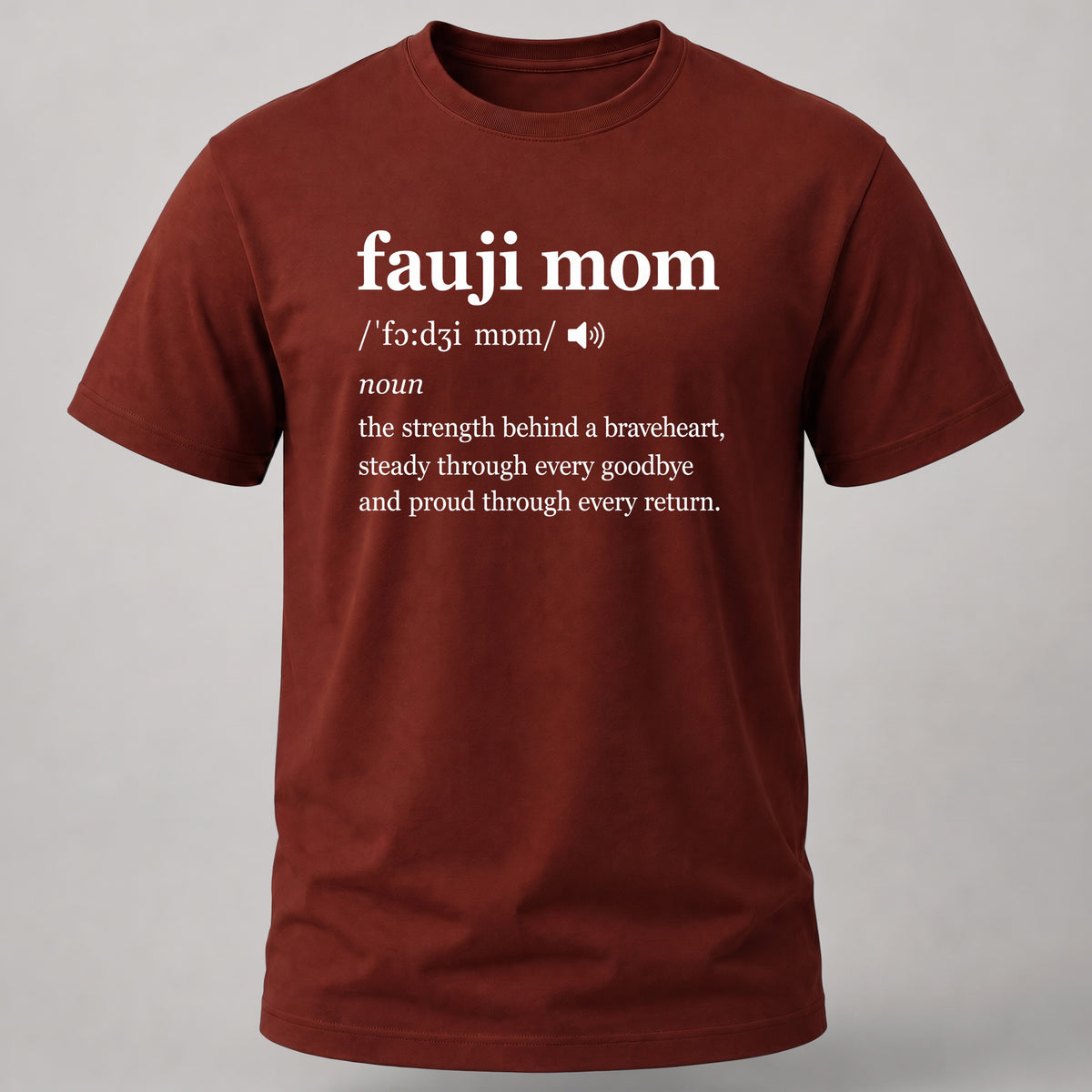 Fauji Mom Dictionary Brick Red