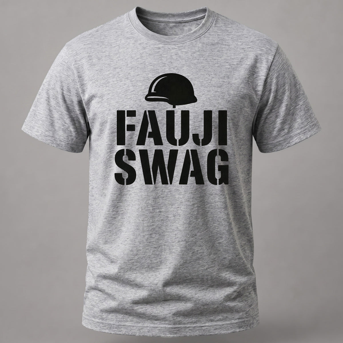 Fauji Swag T-shirt Grey Melange