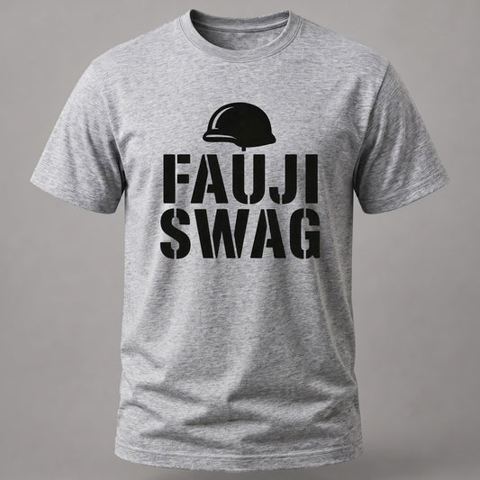 Fauji Swag T-shirt Grey Melange