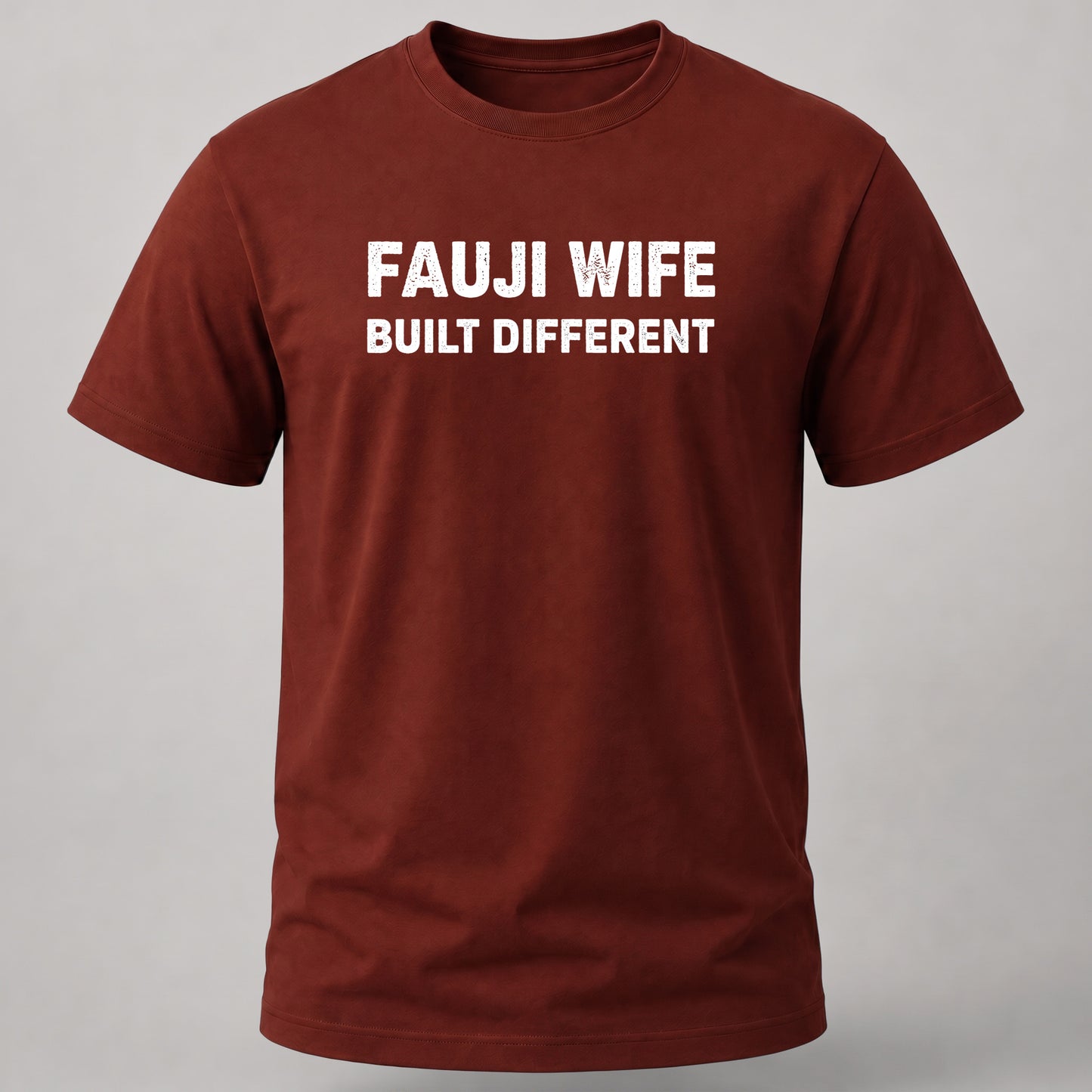 Fauji Wife - Built Different Brick Red