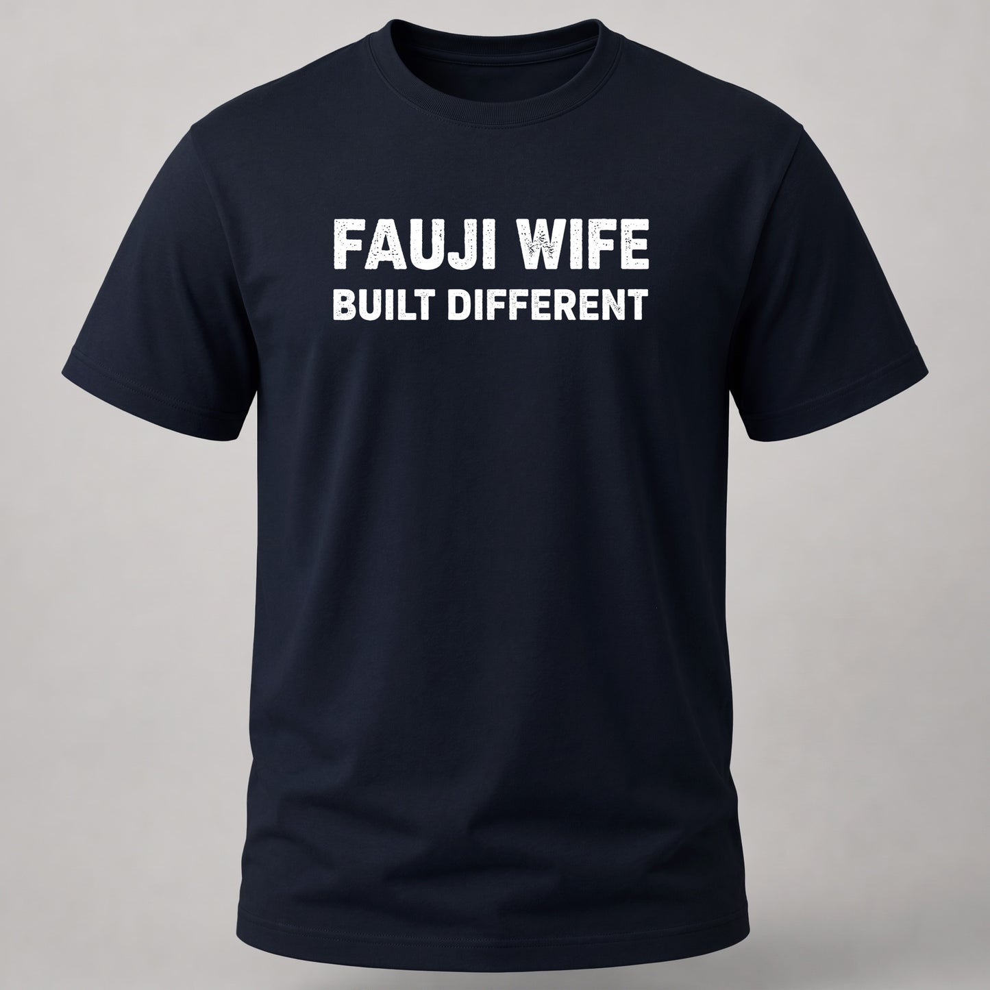 Fauji Wife - Built Different Navy Blue