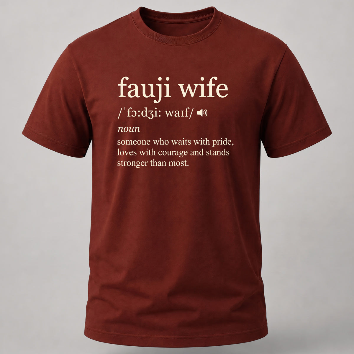 Fauji Wife Dictionary Brick Red