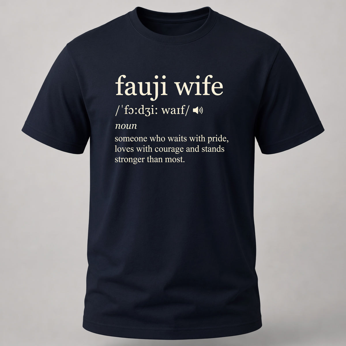 Fauji Wife Dictionary Navy Blue