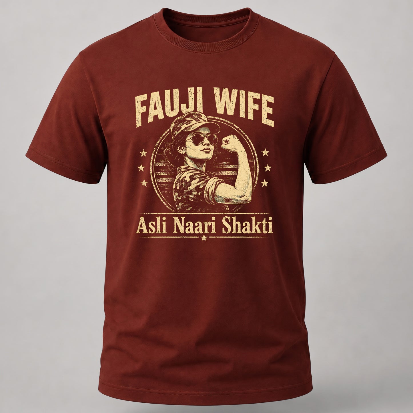 Fauji Wife Shakti Brick Red