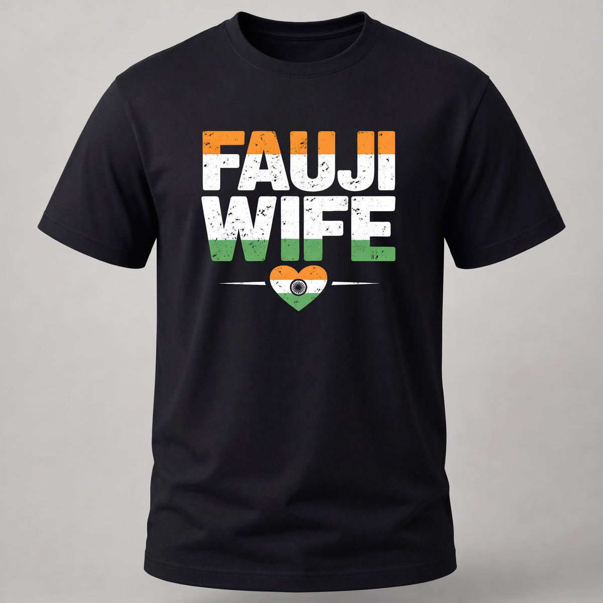 Fauji Wife Tricolour Black