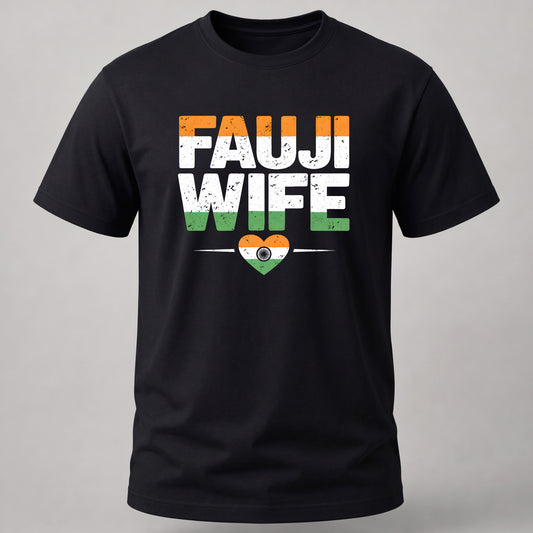 Fauji Wife Tricolour Black