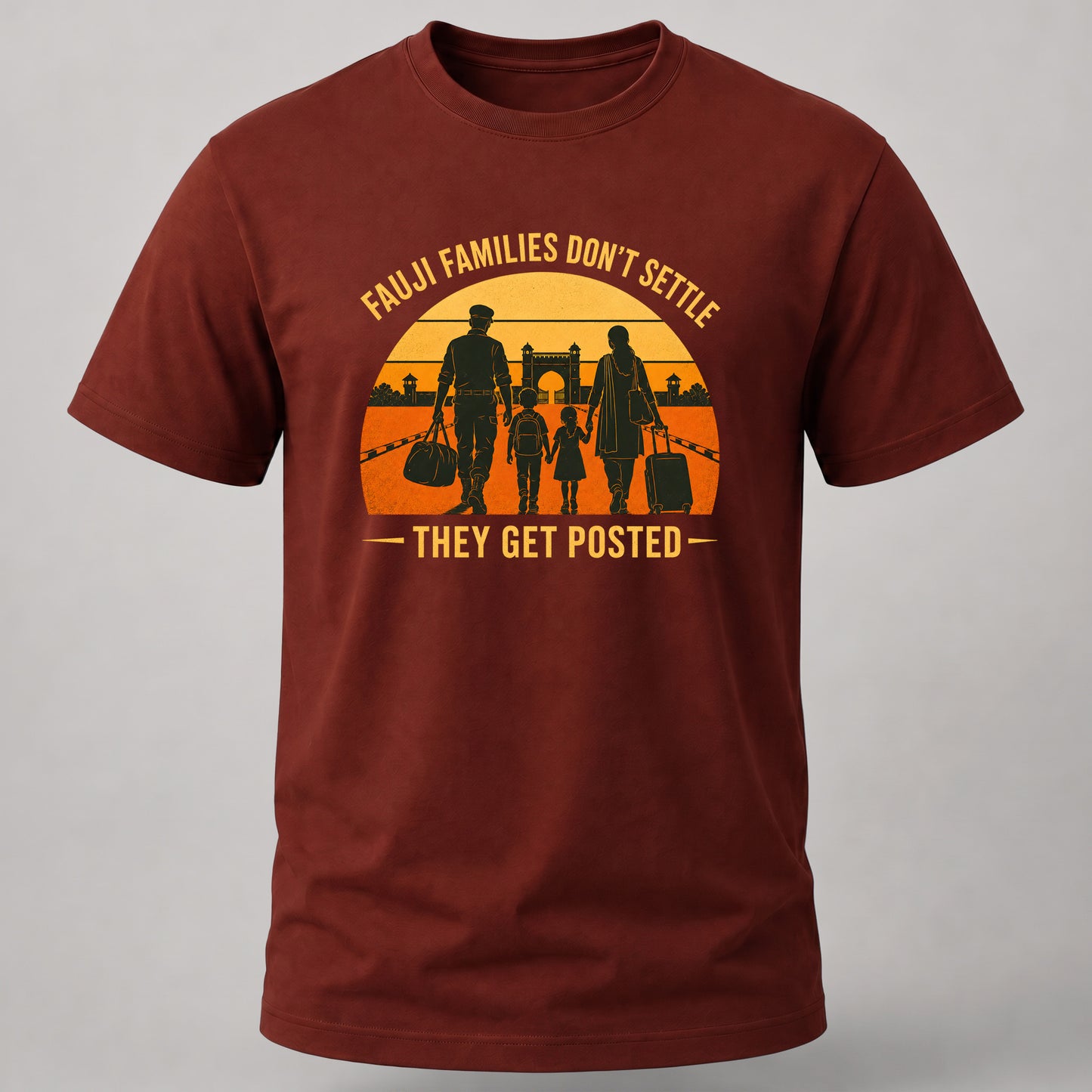 Faujis Don't Settle Brick Red
