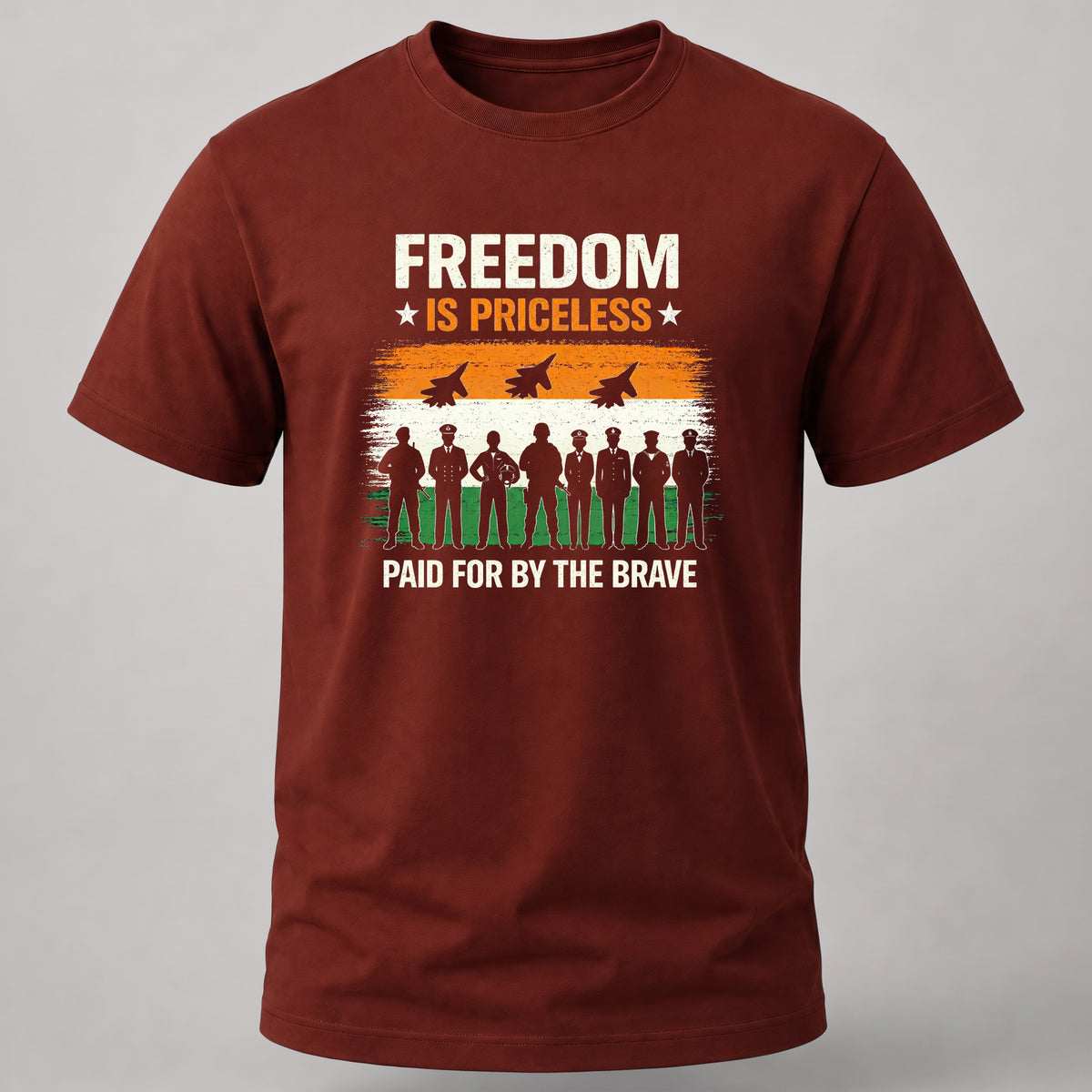 Freedom Is Priceless T-Shirt Brick Red