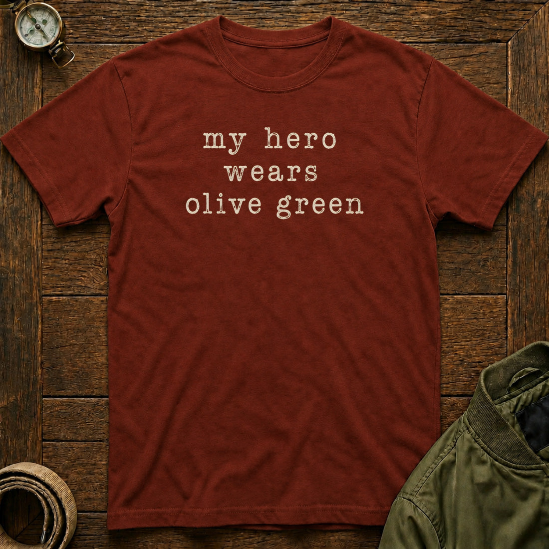 My Hero Wears Olive Green