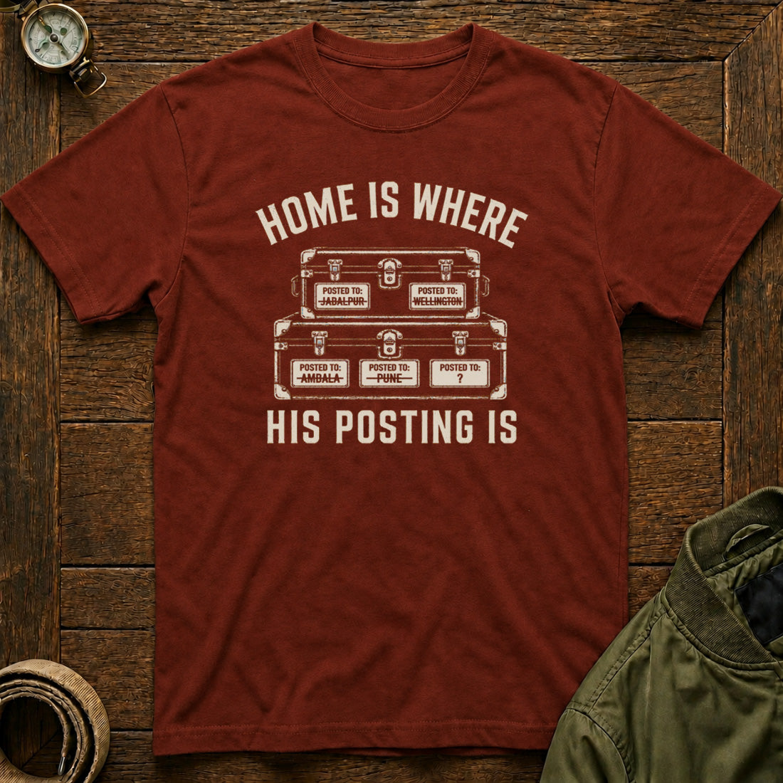 Home Where His Posting Is Brick Red