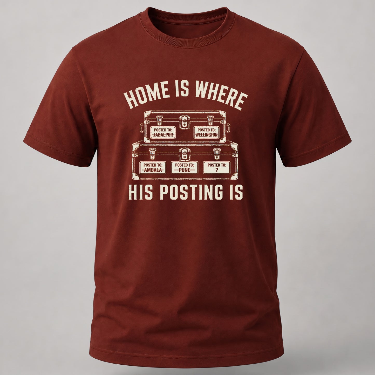 Home Where His Posting Is Brick Red