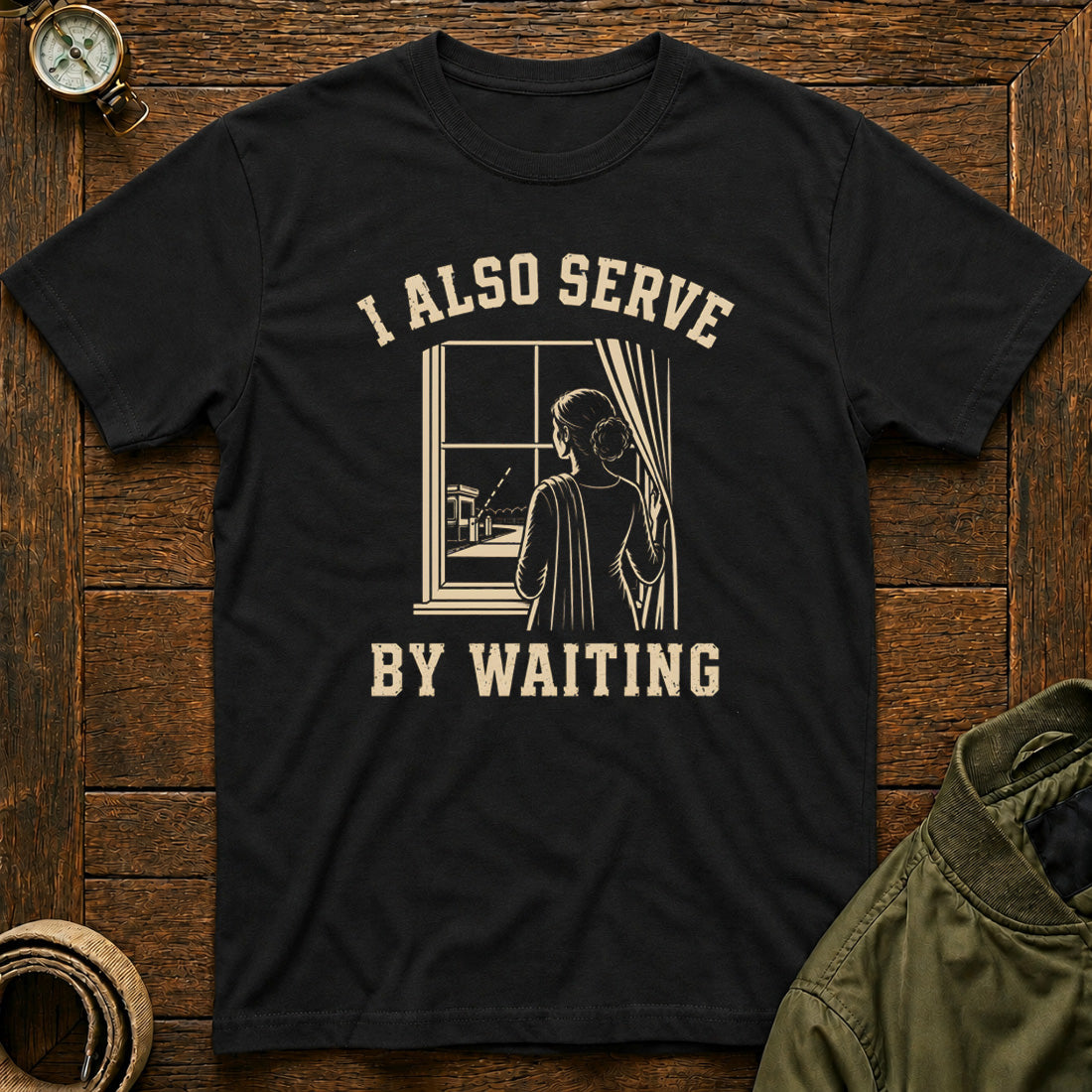 I Serve By Waiting Black