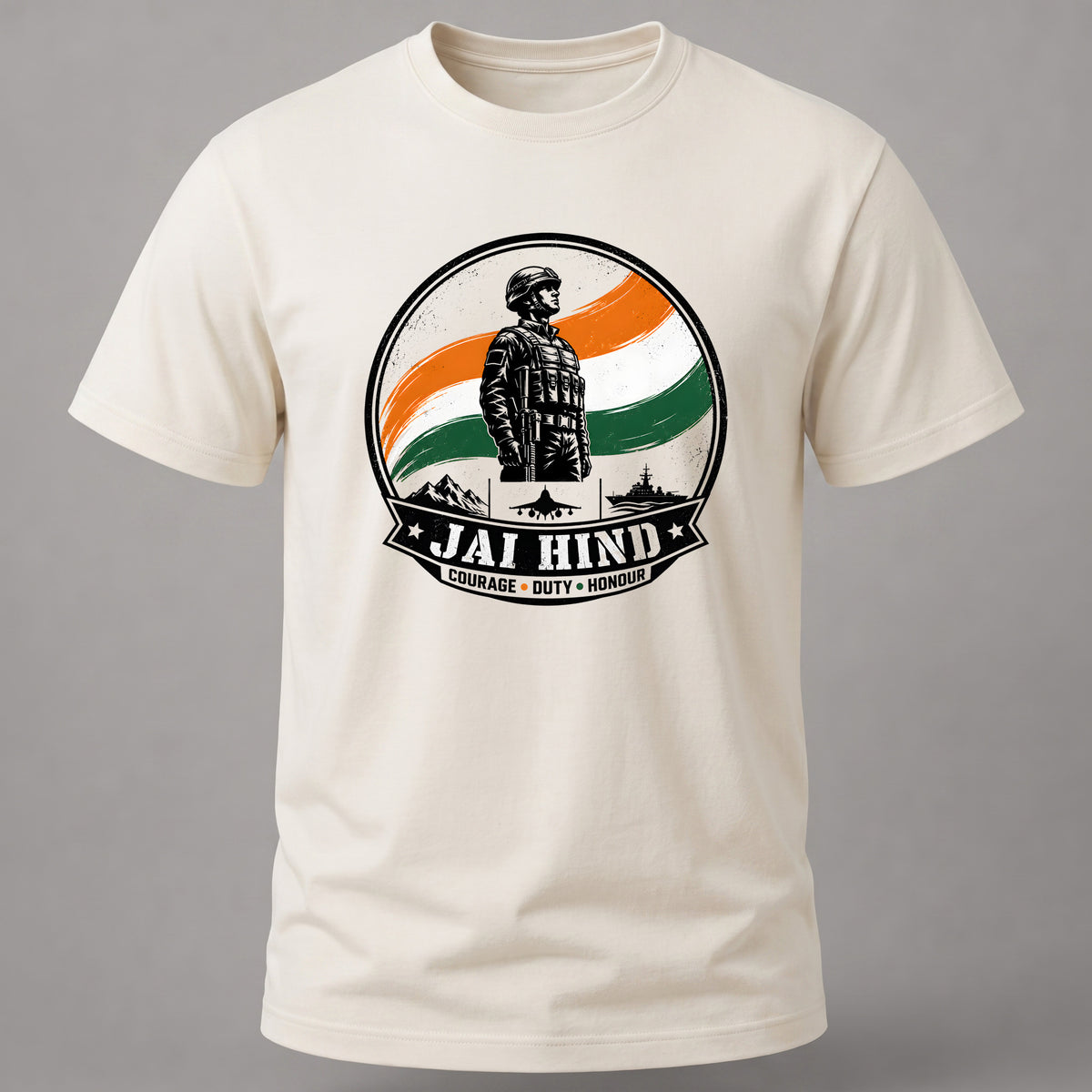 Jai Hind Army T-shirt Off White