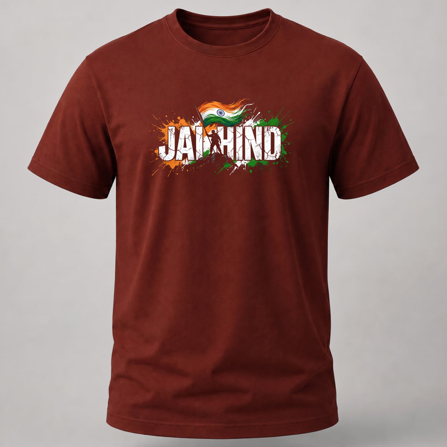 Jai Hind T-Shirt Brick Red
