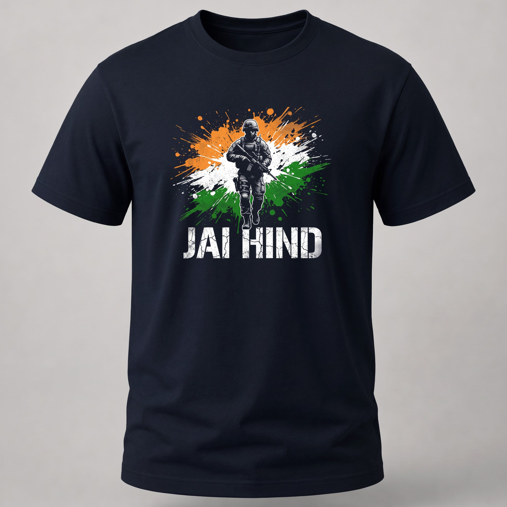 Jai Hind Tee Navy Blue