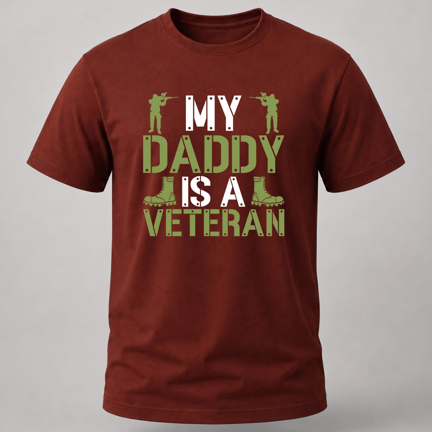 My Daddy Is A Veteran Brick Red