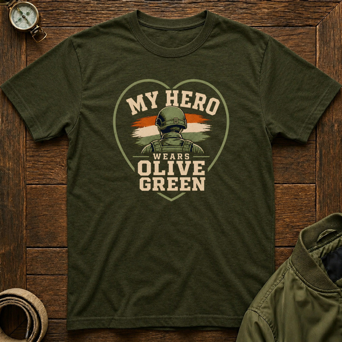 My Hero Wears Olive Green Olive Green