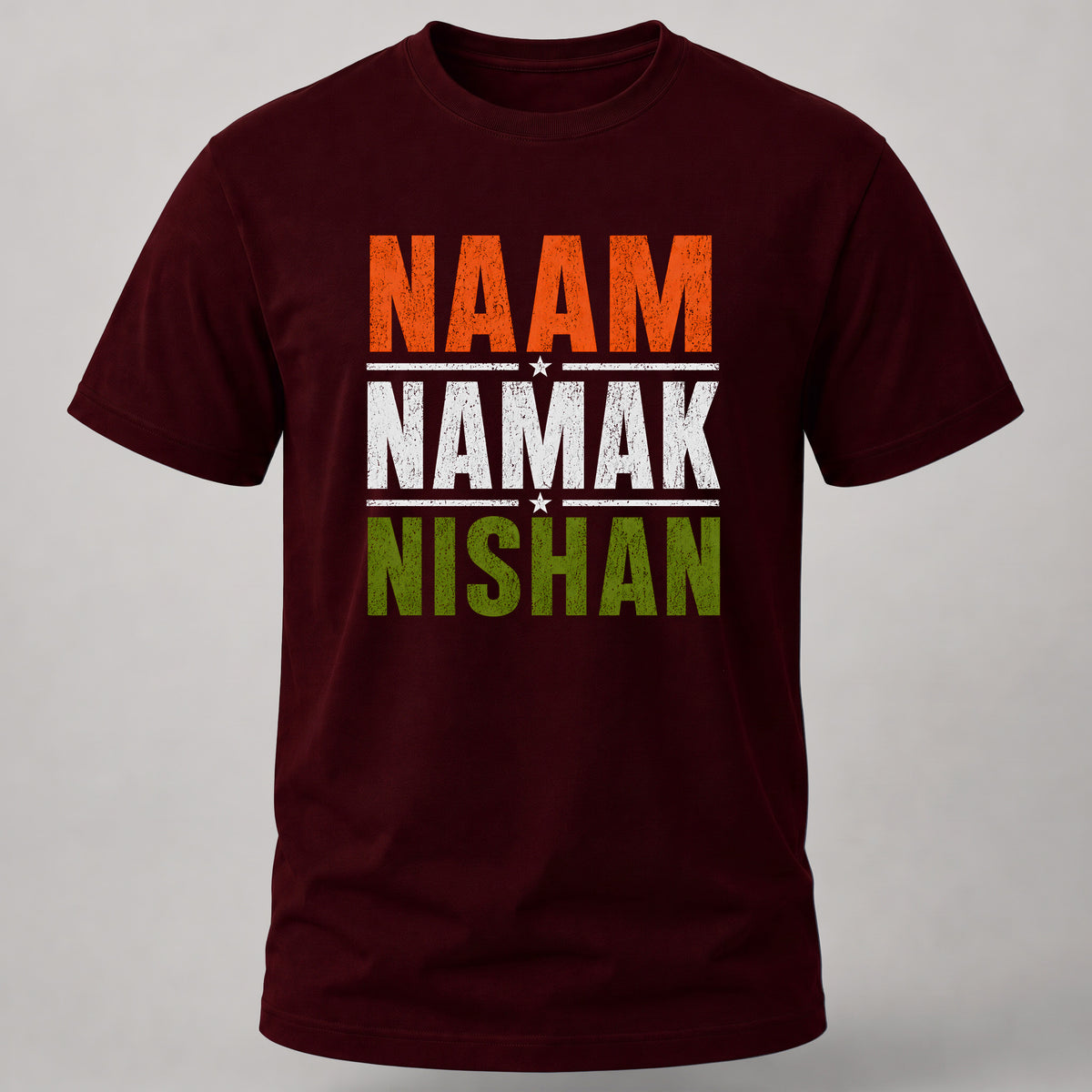 Naam Namak Nishan T-shirt Maroon