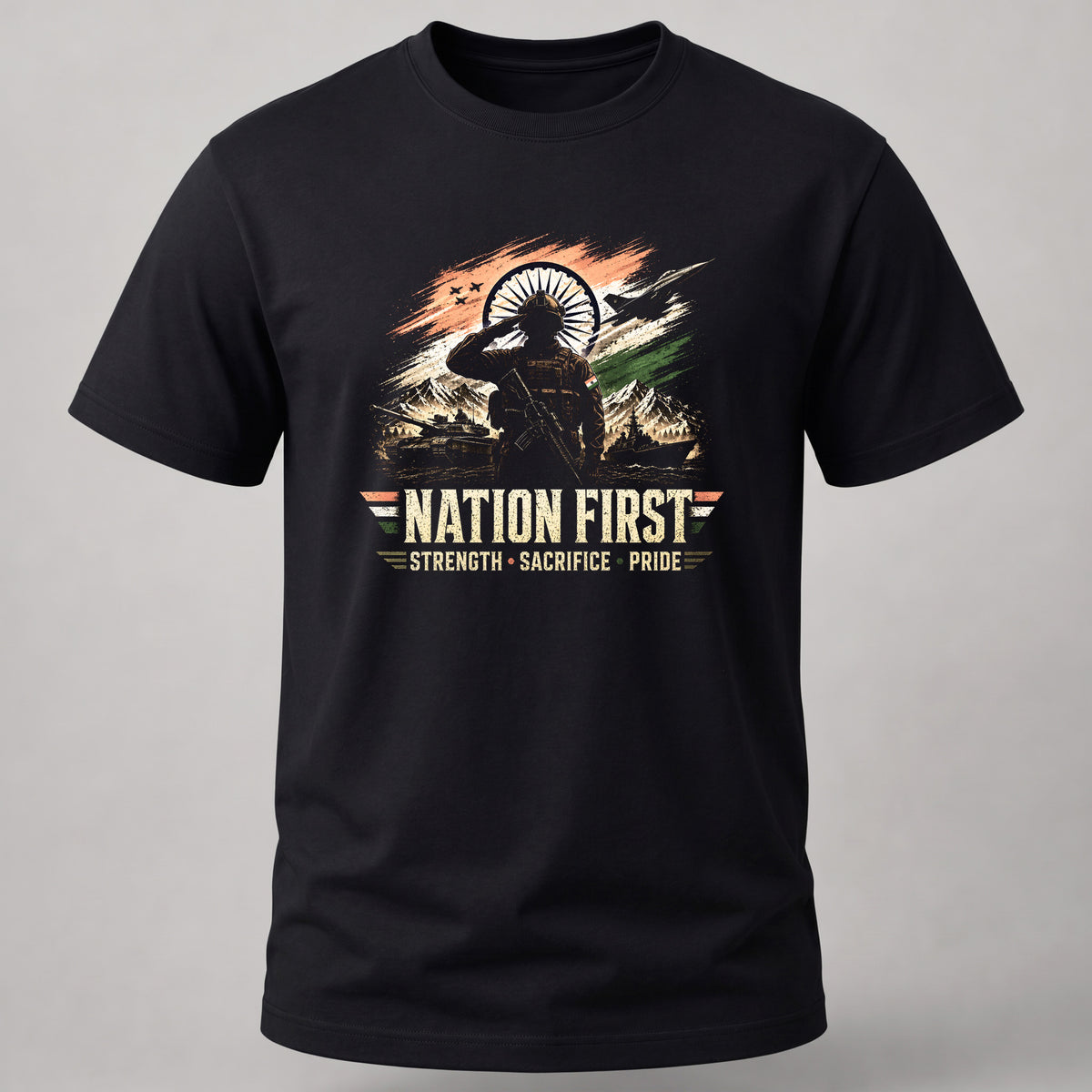 Nation First T-shirt Black