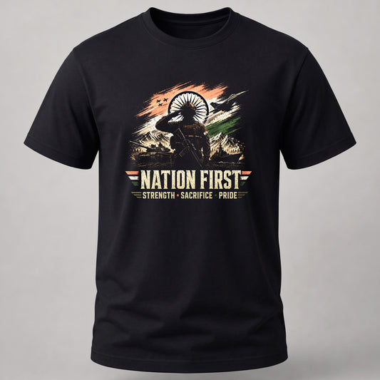 Nation First T-shirt Black