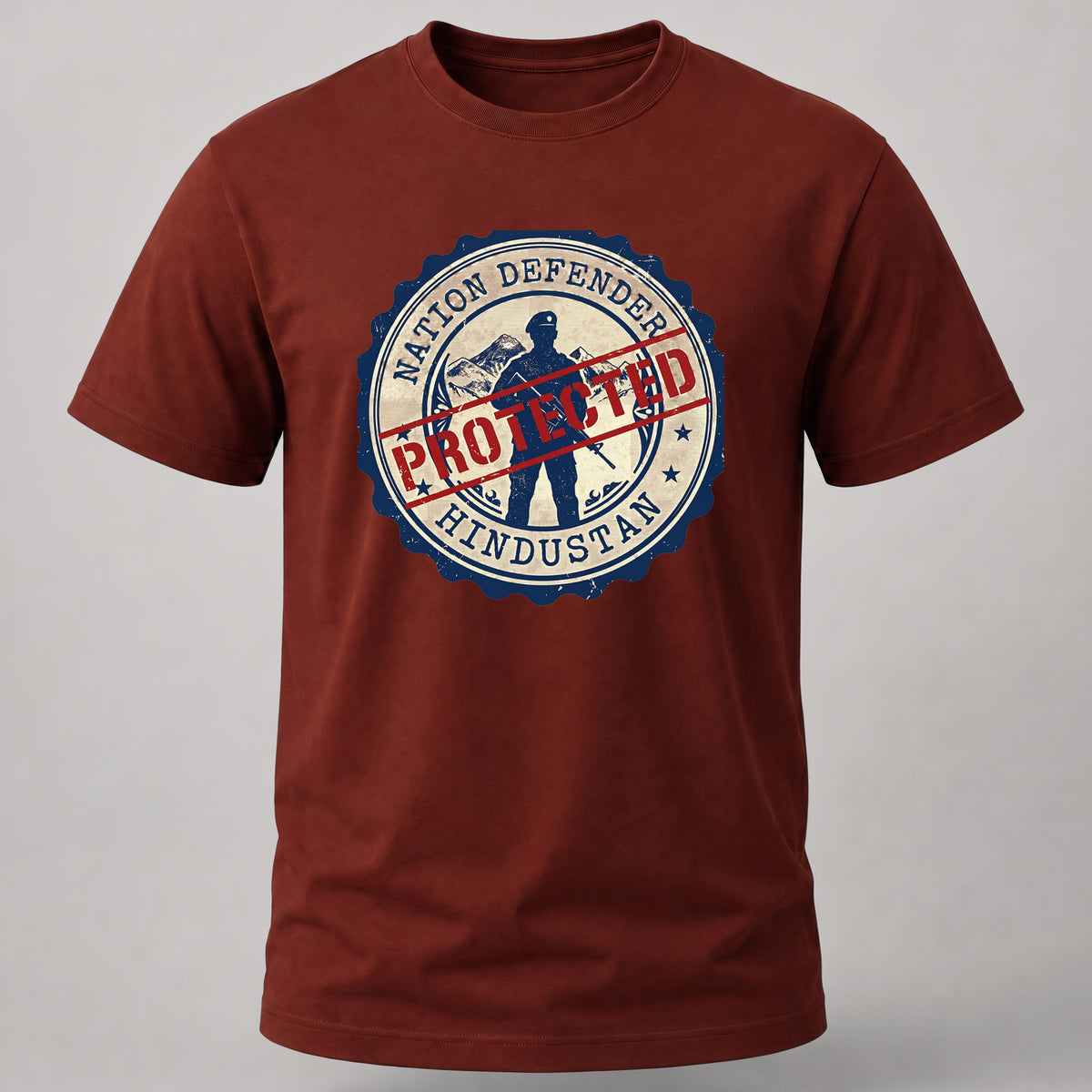 Nation Protected T-Shirt Brick Red