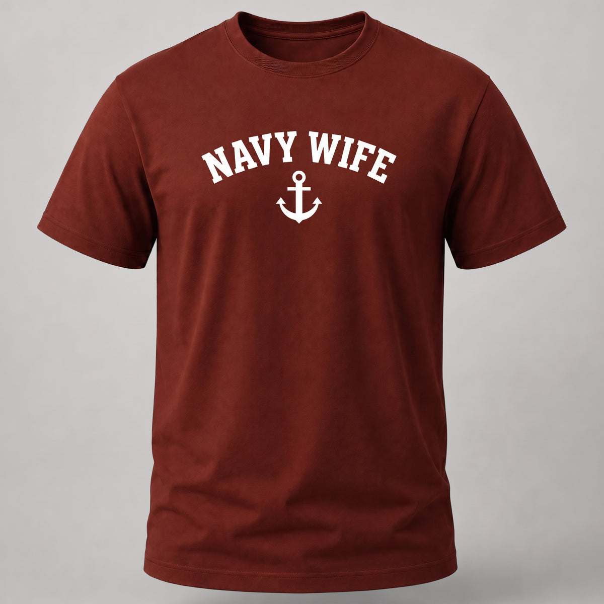 Navy Wife T-shirt Brick Red