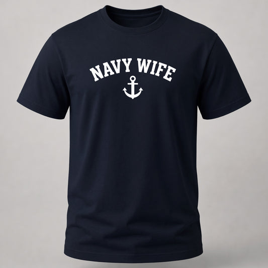 Navy Wife T-shirt Navy Blue