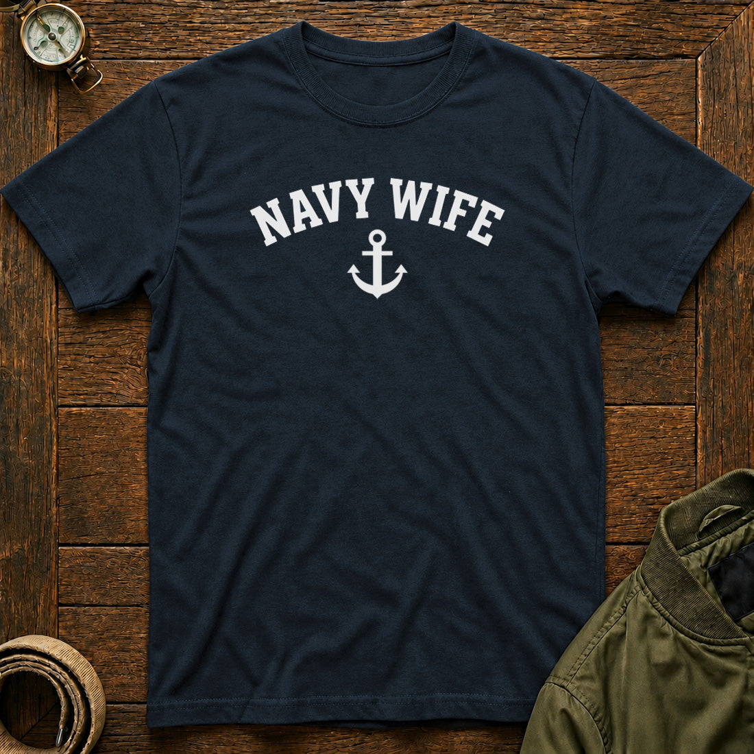 Navy Wife T-shirt Navy Blue