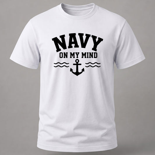 Navy on my Mind White