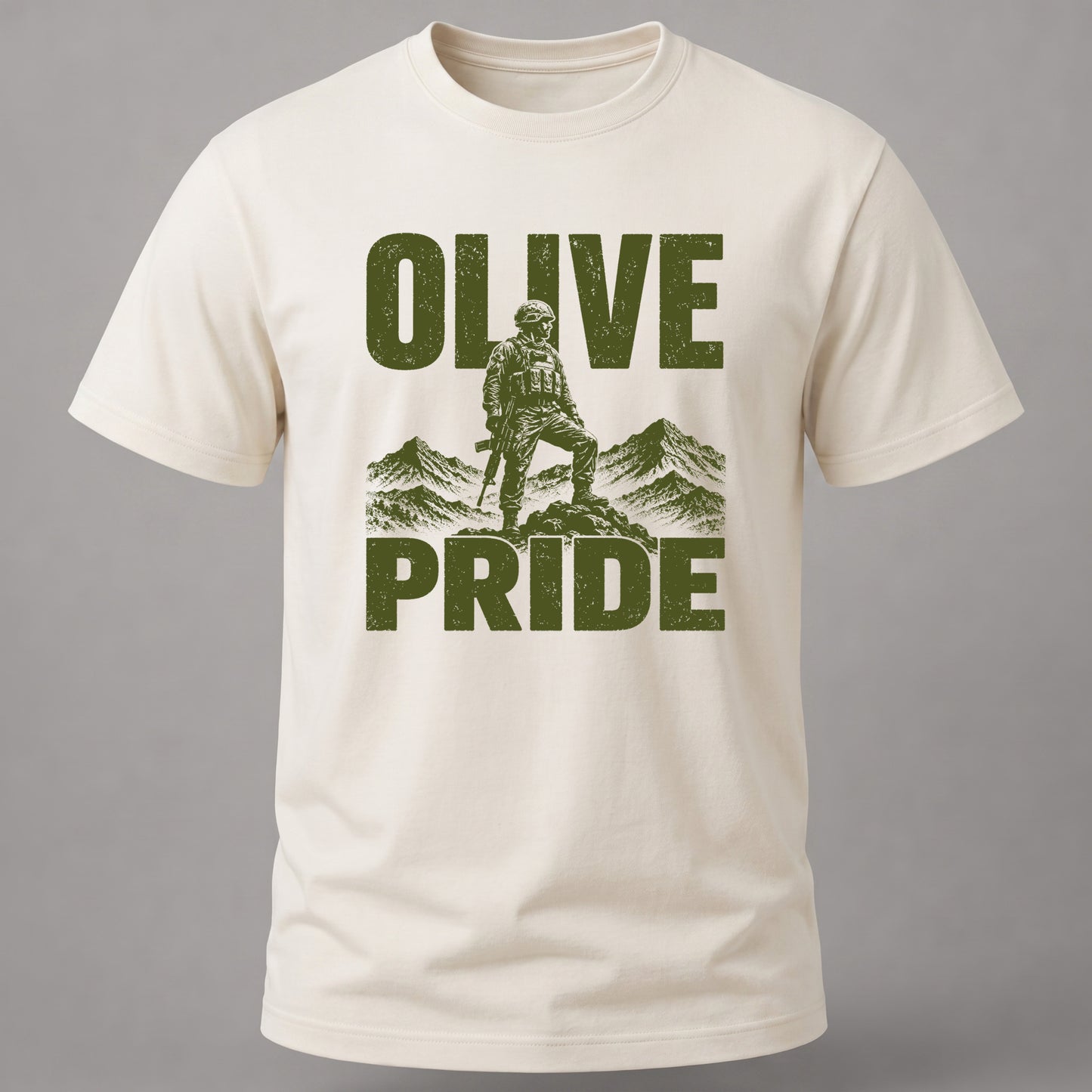 Olive Pride Army T-shirt Off White