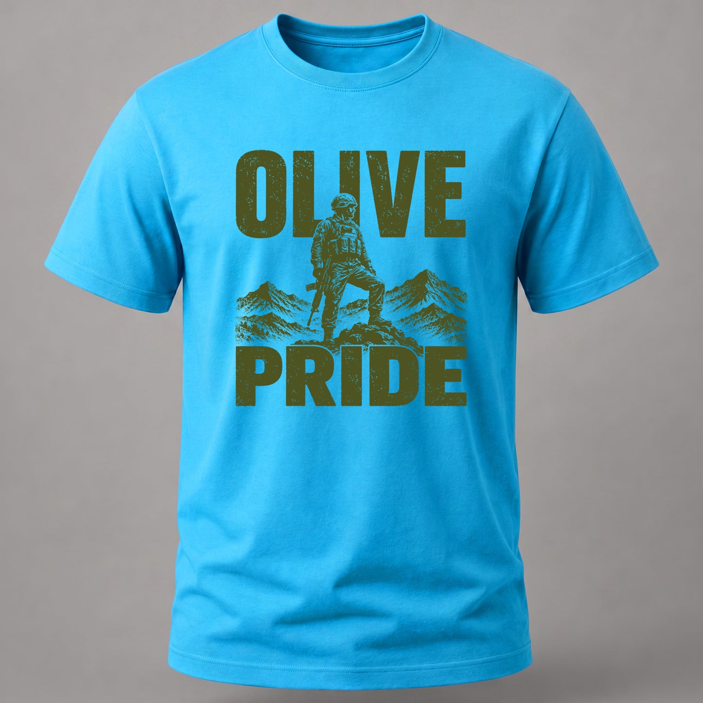 Olive Pride Army T-shirt SkyBlue