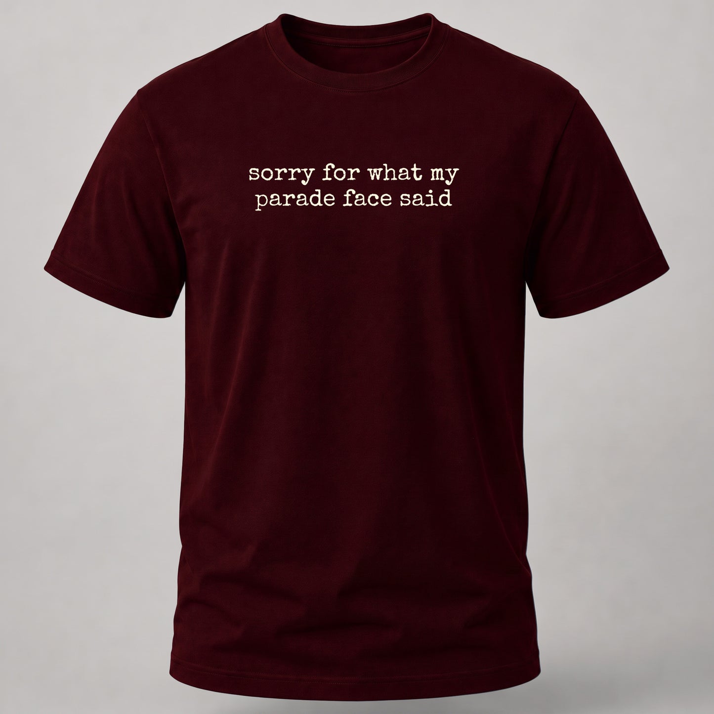Parade Face T-shirt Maroon