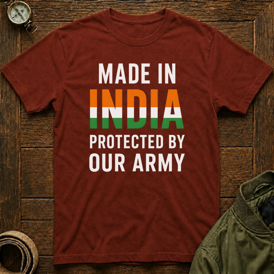 Protected by our Army Brick Red