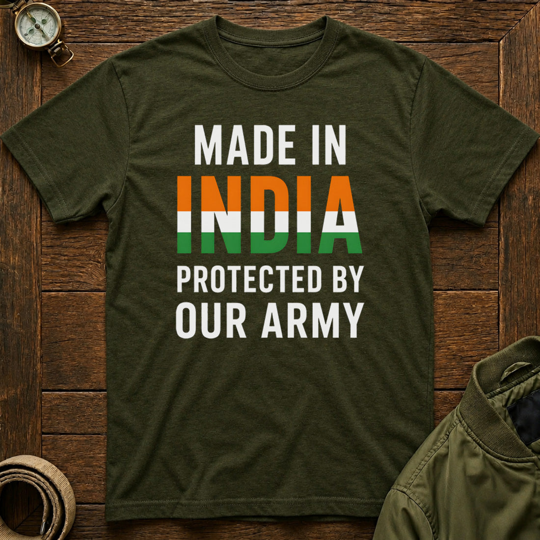 Protected by our Army Olive Green