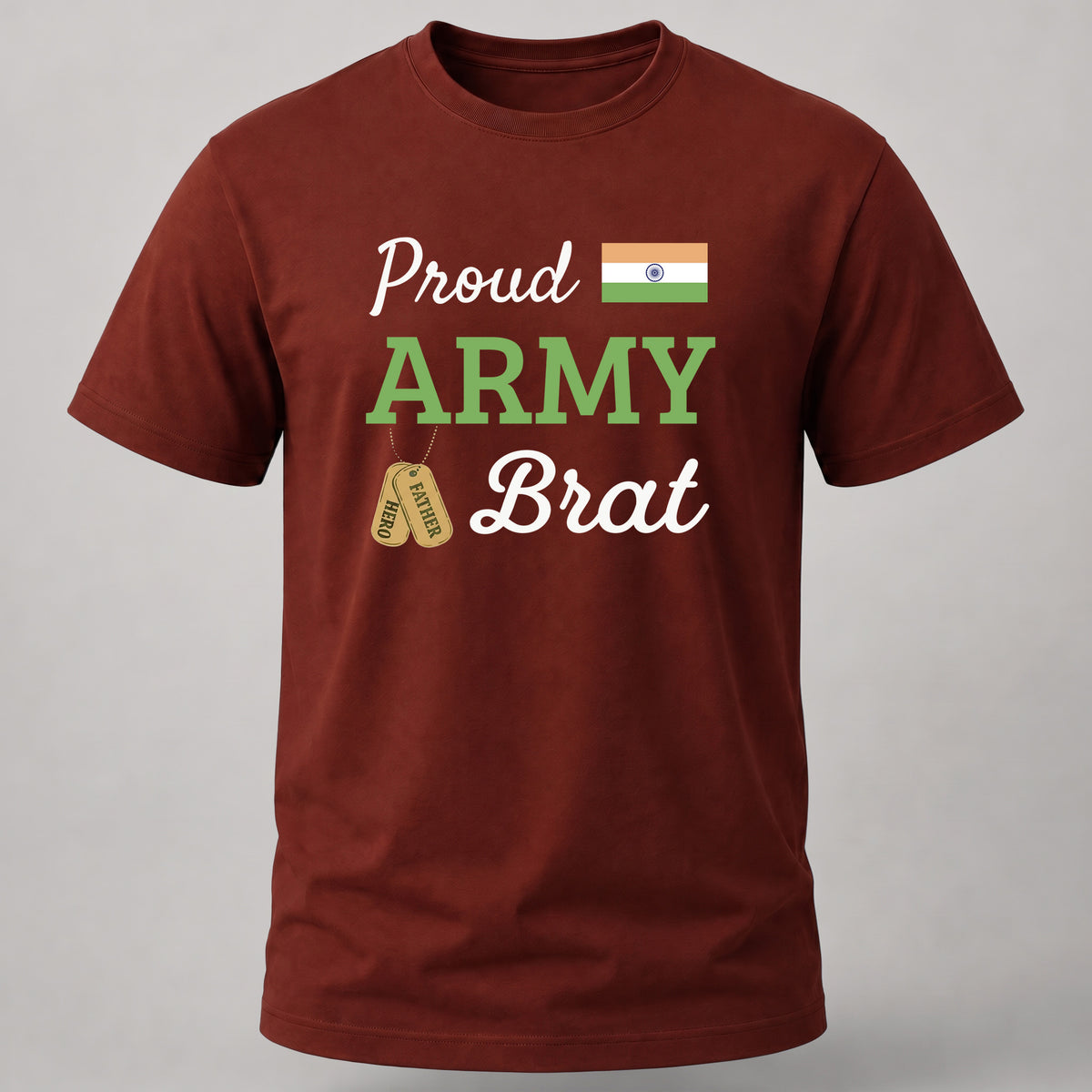 Proud Army Brat Brick Red