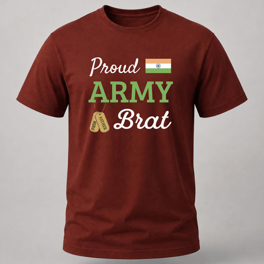 Proud Army Brat Brick Red