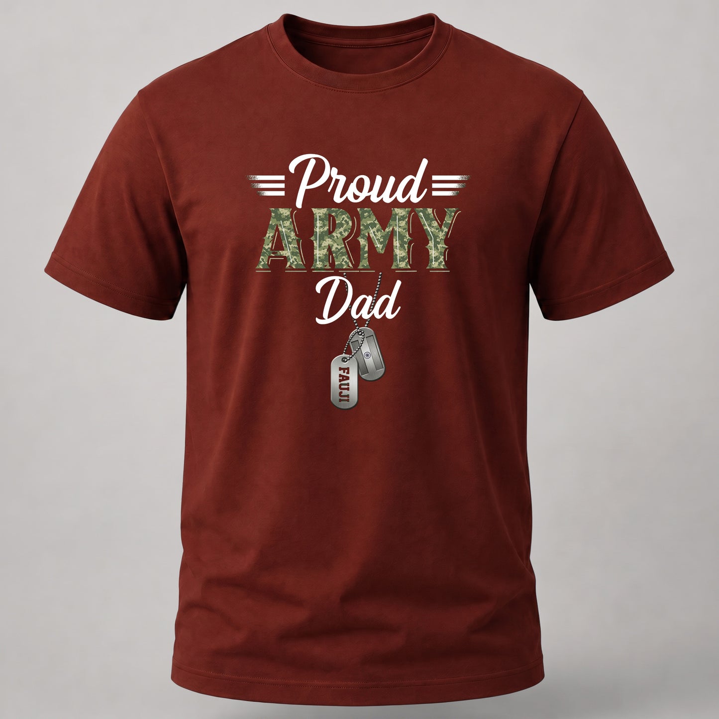 Proud Army Dad Brick Red