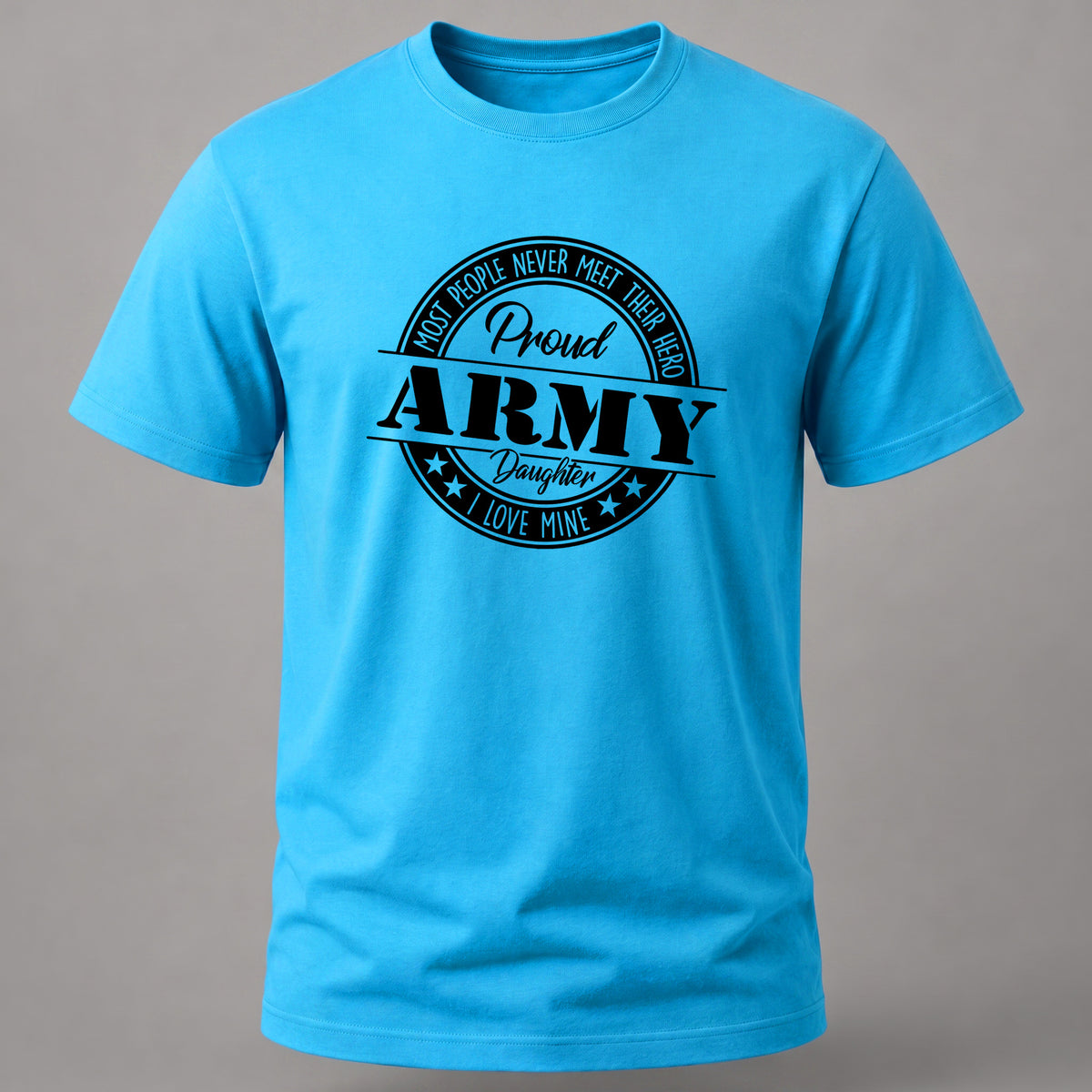 Proud Army Daughter Tee SkyBlue