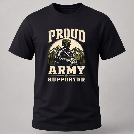 Proud Army Supporter Black