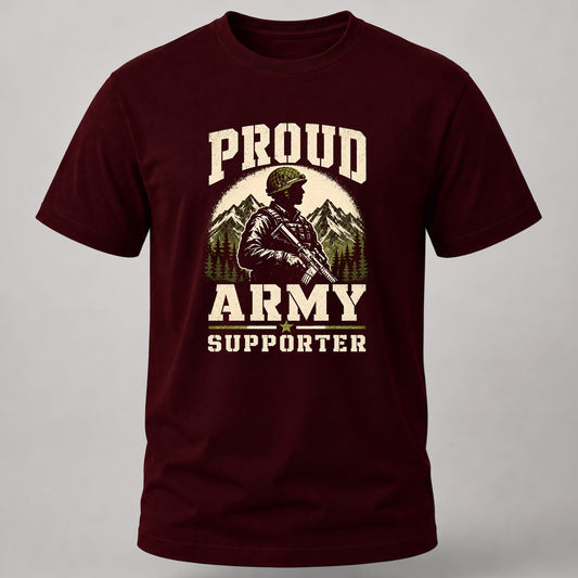 Proud Army Supporter Maroon