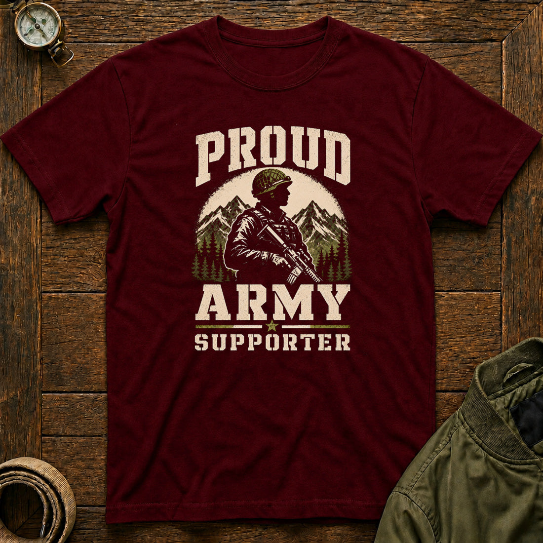 Proud Army Supporter Maroon