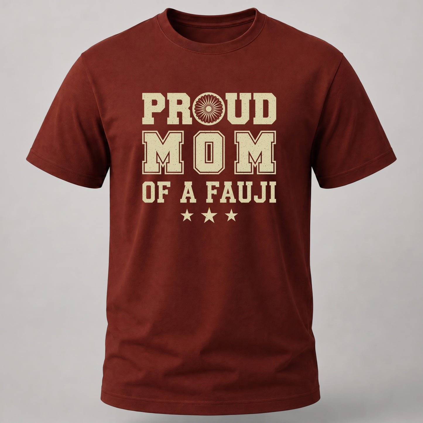 Proud Fauji Mom Brick Red