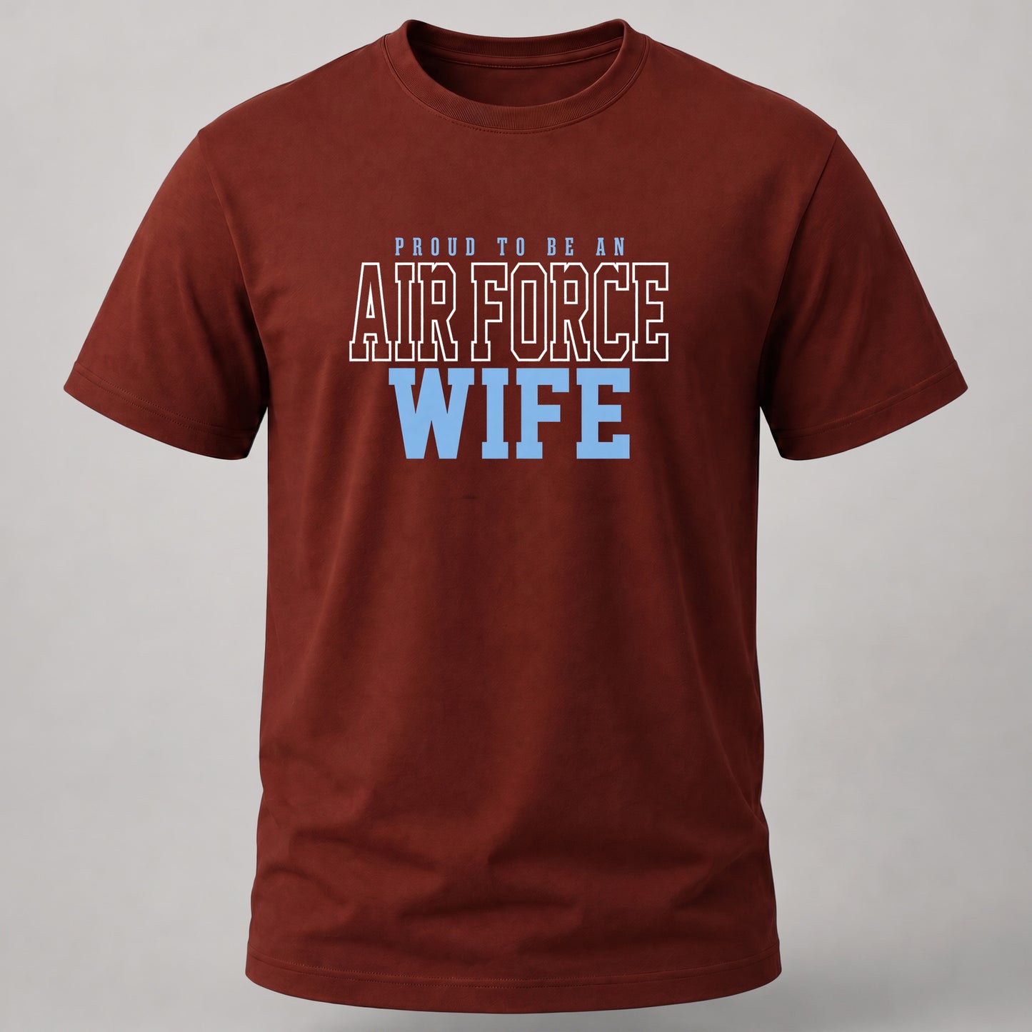 Proud IAF Wife Brick Red