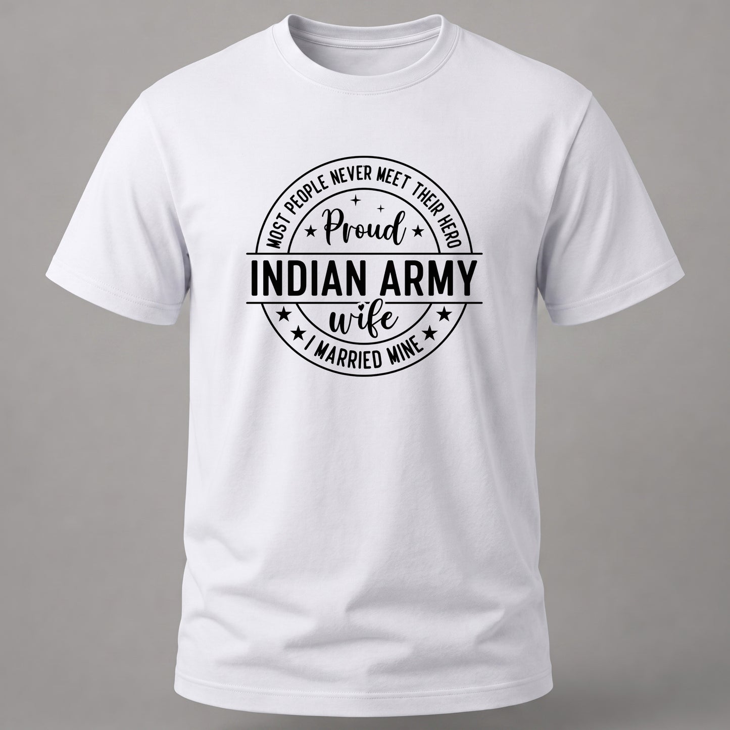Proud Indian Army Wife White