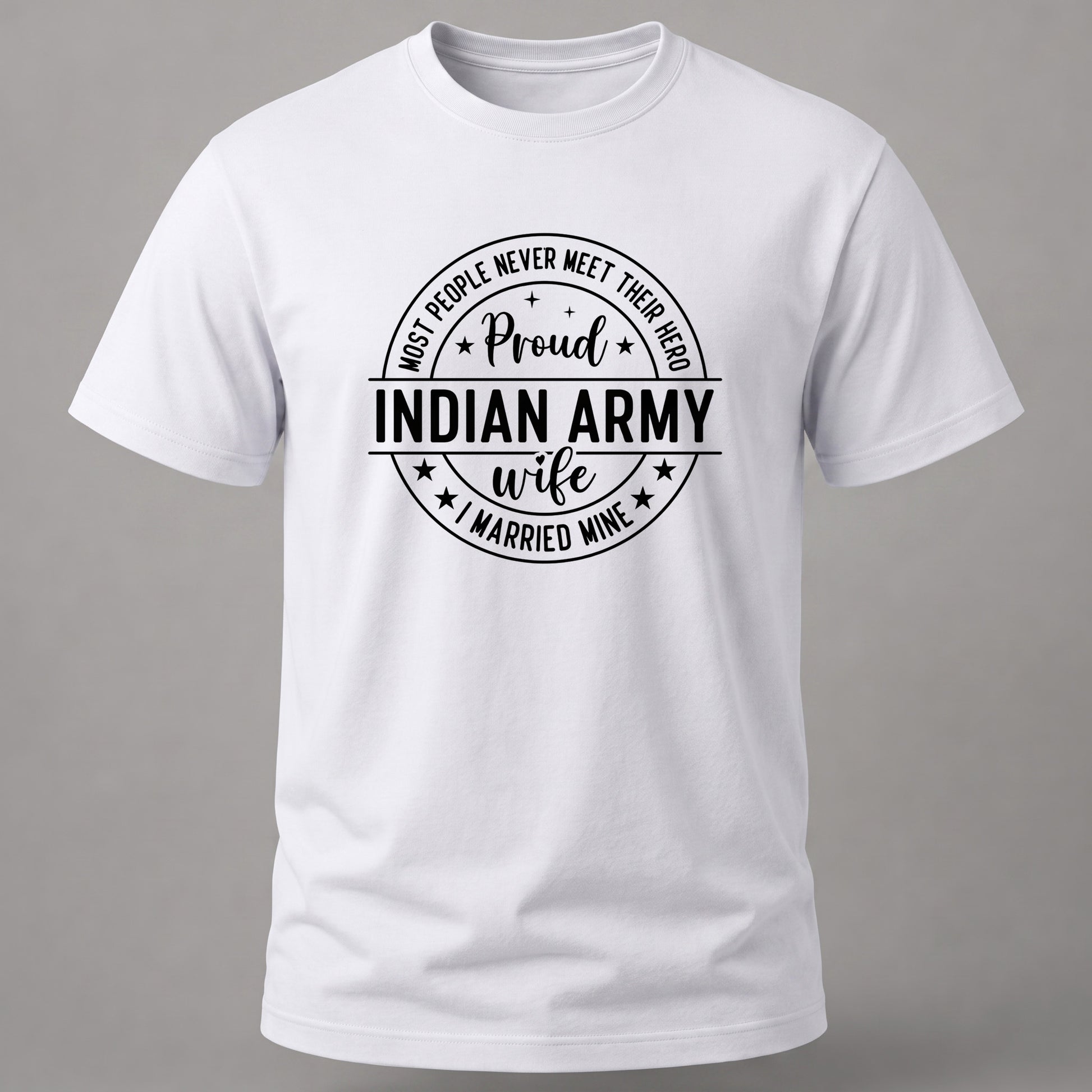Proud Indian Army Wife White