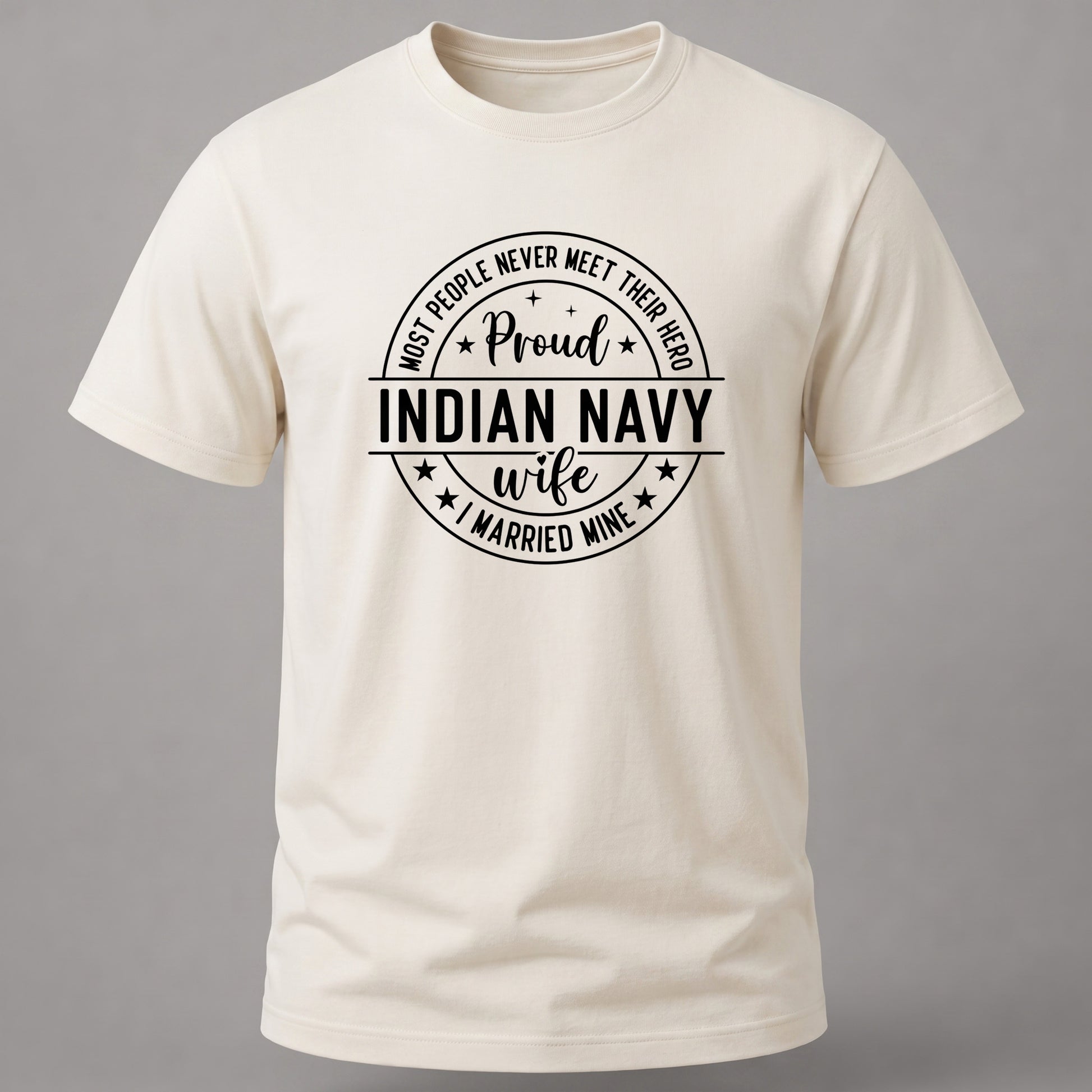 Proud Indian Navy Wife Off White