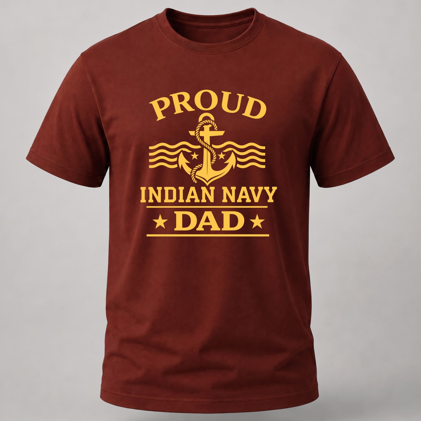 Proud Navy Dad Brick Red